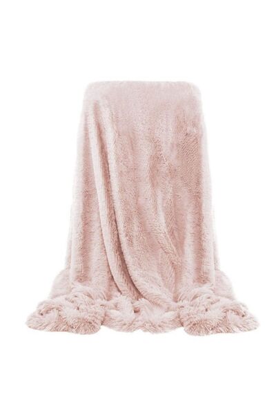Springos Fluffy and warm blanket 160 x 200 cm Shaggy pink, for 2 people