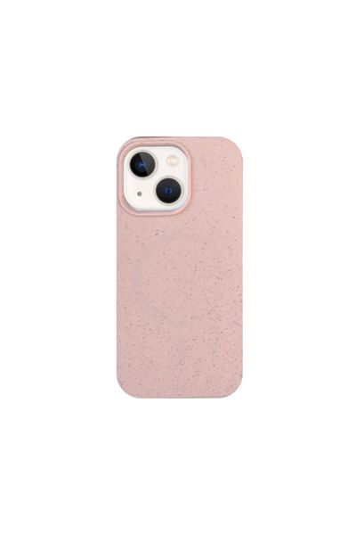 OEM Wheat Straw Bumper Phone Case Compatible with iPhone 15 - Pink