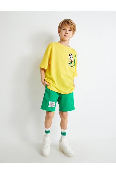 Koton Green Boy's Drawstring Shorts