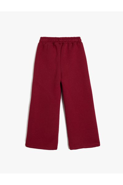 Koton Bordeaux Girl's Wide Leg Trousers