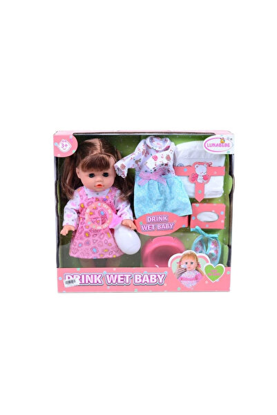 Toy Păpușă interactivă pentru bebeluși LunaBebe, care bea și face pipi, cu ac...