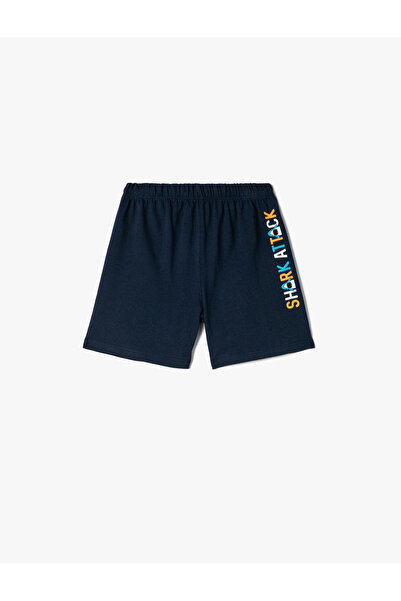 Koton Baby Boy's Navy Cotton Printed Shorts