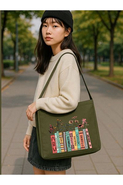 Cemira Taylor Swift Book Album Book Tote Bag, Cloth Bag, Khaki Canvas Messenger Bag, School Bag
