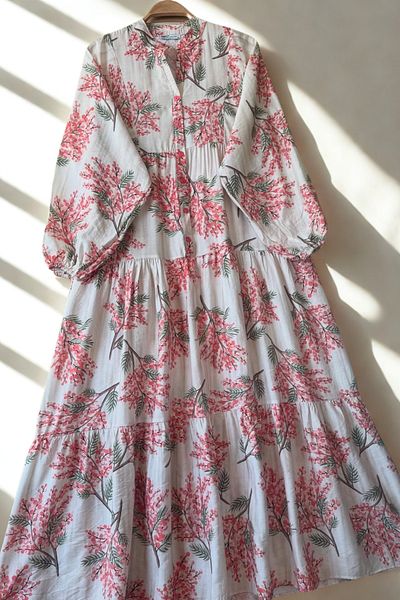 SEVENSU Mimosa Patterned Summer Dress – Plus Size
