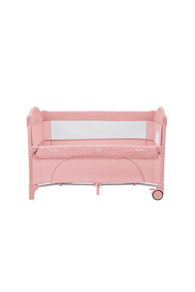 Kikka Boo KikkaBoo Milky Way Pink folding cot with 2 levels, 3-level sliding side, folding