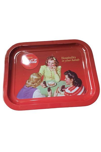 Hureggo Vintage Coca Cola Metal Tray & 30X23 cm