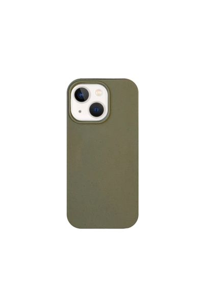 OEM Wheat Straw Bumper Phone Case Compatible with iPhone 15 - Army Green