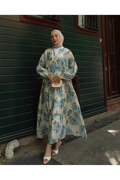 SEVENSU Mimosa Patterned Summer Dress – Plus Size