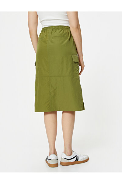 Koton Khaki Women's Midi Parachute Skirt