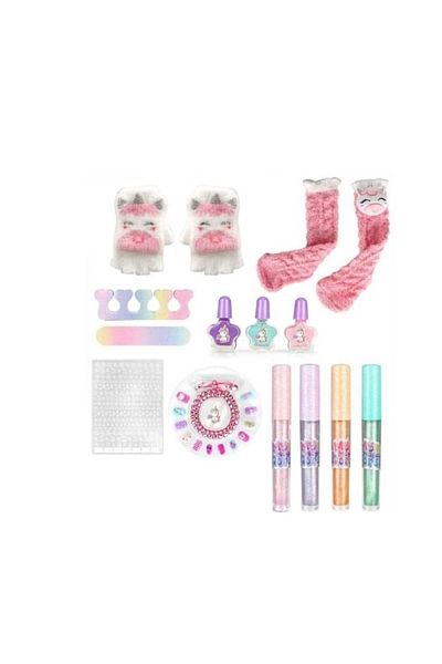 Toy Set de machiaj și accesorii pentru unghii Hello Winter pentru copii + mănuși, șosete tematice