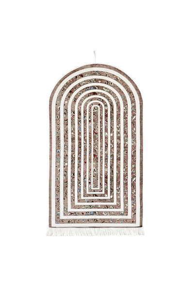 Yeşilipek Üçgen Biyeli Ravza Gold Seccade