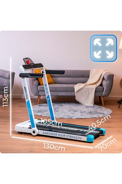 Thunder Banda de alergare electrica, Race-White, Viteza maxima 14km/h, maxima suportata 130kg