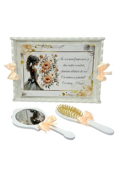 OEM Set tray for bride's preparation, personalized bride and groom, set of 3 pieces