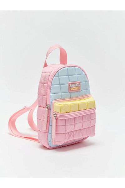 LC Waikiki LCW ACCESSORIES Rucsac pentru fete cu blocuri de culoare de dimensiuni mici (18x25x7)