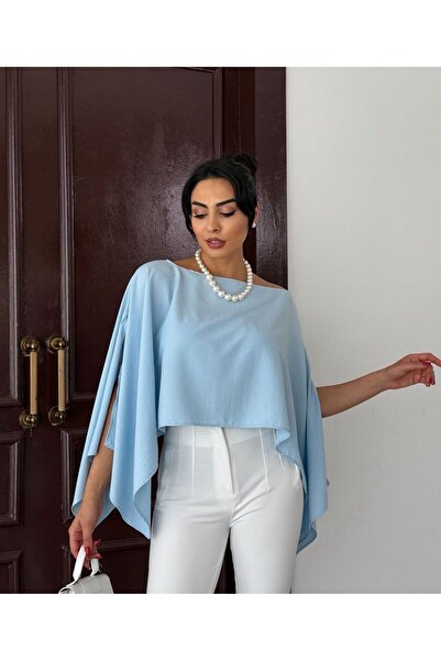 Azda Bluză de in pentru femei cu bustieră Md:270