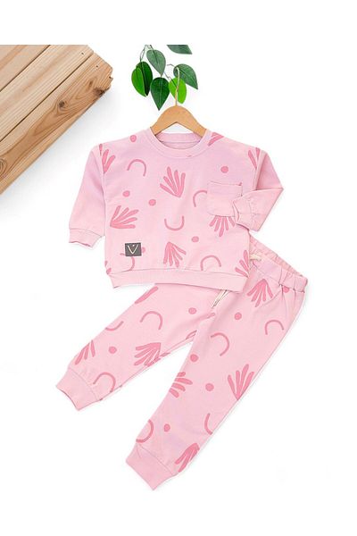 Egelite 2-3-4-5-6 Years Girl and Boy Children's Seasonal 2 Thread Embroidered Tracksuit Set