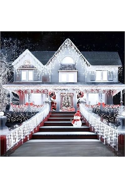 xpress sales Christmas Lights, Franjuri XPRESS SALES®, 12m, Flash, Interconnectable, White Wire, Exterior/Interi