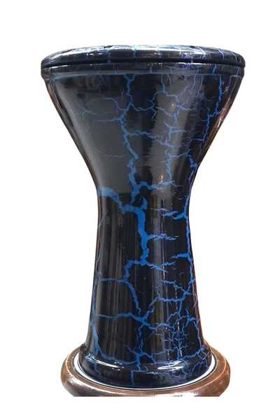 Vatan Mavi Çatlak Boyalı Döküm Bas Darbuka - Kılıf Hediyeli