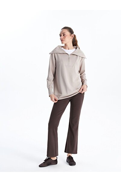 LC Waikiki Lcwaikiki Classic Brown Elastic Waist Spanish Leg Women's Leggings...