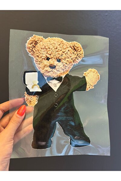 Gönülden Tasarım IMPRIMARE DE TRANSFER DE URSĂ PE FIER DE FIER ARMĂ 20X11 CM