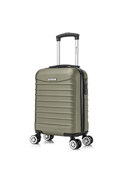 Quasar & Co. Line cabin trolley, 40x30x20cm, hand luggage trolley, 4-wheel cabin suitcase, lock, ABS, Champagne