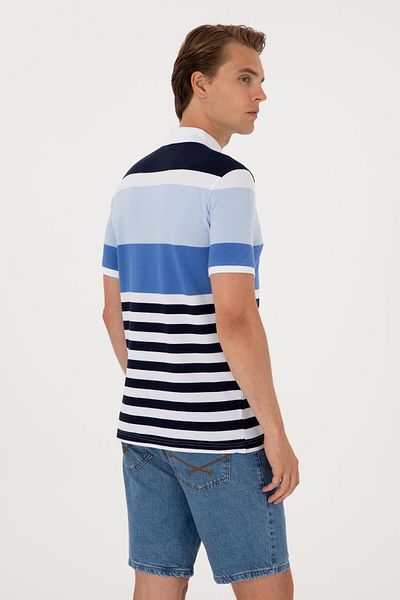 U.S. Polo Assn. U.S. Polo Assn. Men's Woven Patterned Indigo T-Shirt