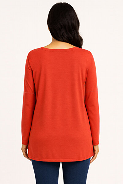 dorbe Color Blocks Pattern Long Sleeves Fashion Shirt Asymmetrical Neckline Blouse Top