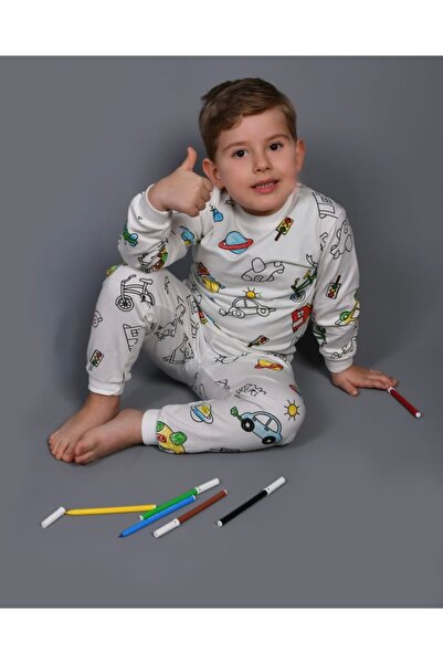 Boyamalı Erkek Çocuk Pijama