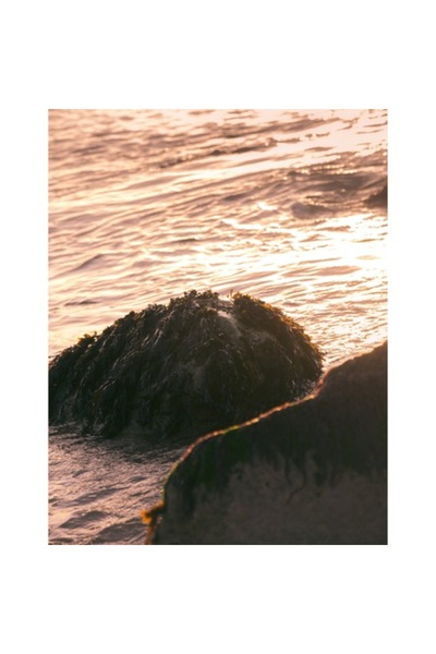 OEM Pictură pe pânză, „Iluminarea mării la apus”, Valuri, Apus de soare, Stân...