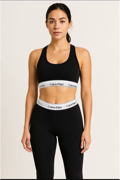 essentialneedsforall CK 2 in 1 brallete & leggings set Women high waist Activewear – grey/black/dark blue