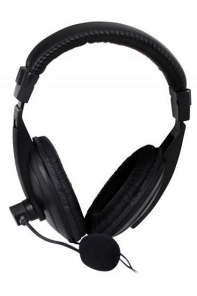 Spacer Headphones with Microphone SPK-222, 3.5 mm Jack (Black)