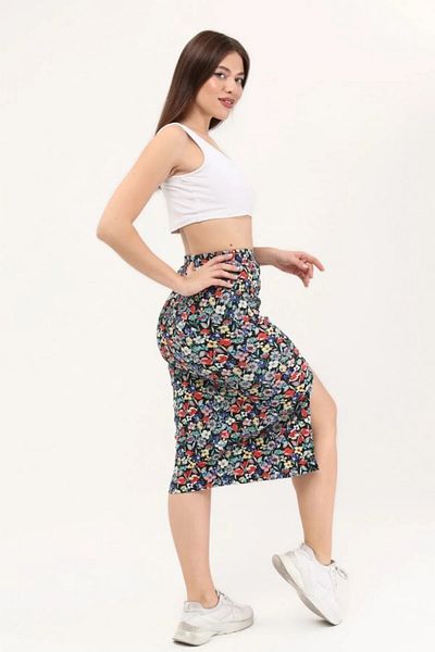 BNZ TEKSTİL Pencil Skirt with Elastic Waist Selani̇k Fabric