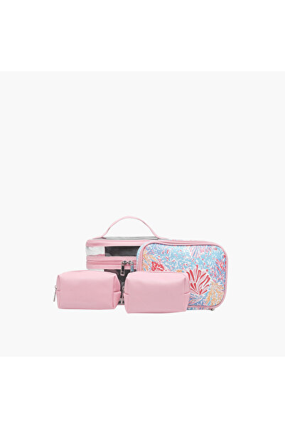 Lifestyle Assorted 4-Piece Cosmetic Pouch Set