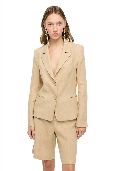 Perspective 100% Linen Jacket Collar Suit Jacket