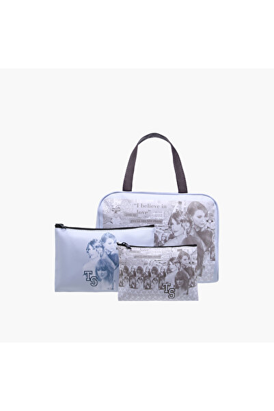 Lifestyle Taylor Swift Print 3-Piece Cosmetic Bag Set
