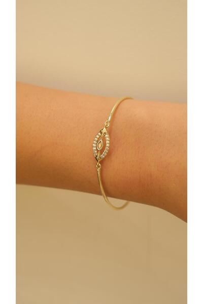 Jerie Gold Handcuff Figure Detailed Adjustable Bracelet