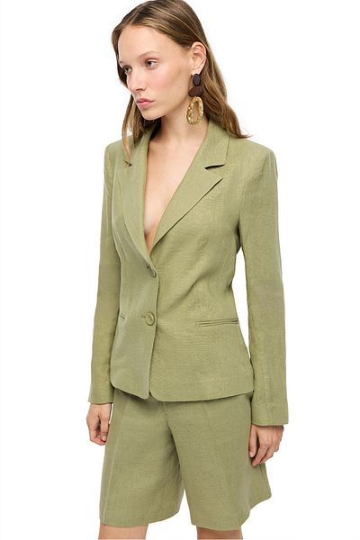 Perspective 100% Linen Jacket Collar Suit Jacket