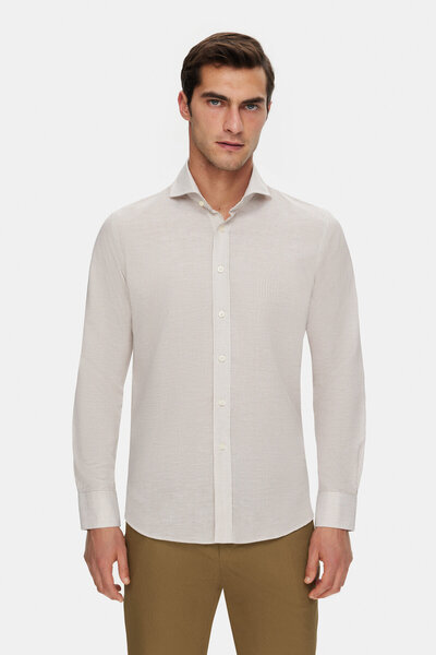 Vakko ÇİZGİLİ DESENLİ SPOR GÖMLEK