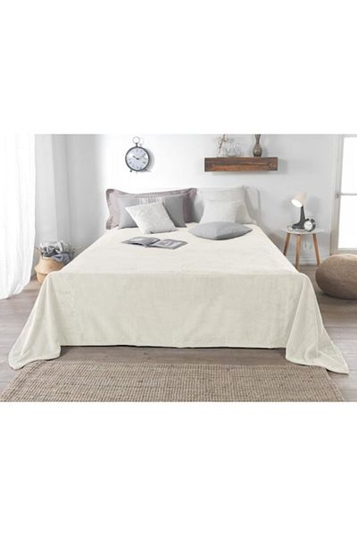 OEM Flannel blanket, 220 x 240 cm, White