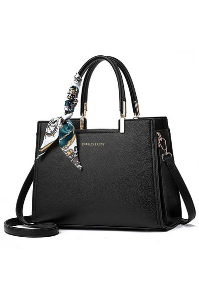 Dollcini Women's handbag, Dollcini, -leather, 29 x 22 x 11 cm, Black