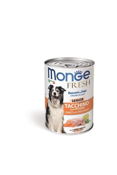 Monge Fresh Chunks Senior - Super-Premium Wet Food - Turkey - 400 g
