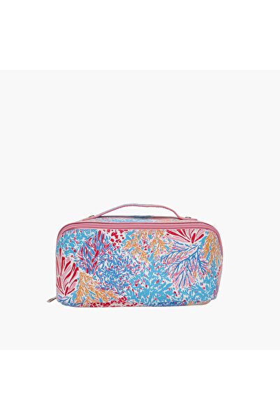Lifestyle Printed Cosmetic Bag with Top Handle - 24x12x12 cms