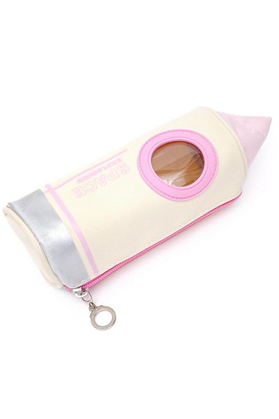 DNS Girls' school bag type pencil case, 1 compartment 1 zipper, unequipped, Pencil, yellow JS-6712