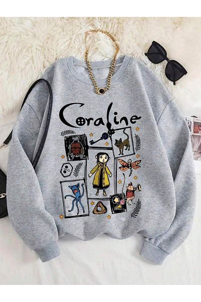 uyguntarz Unisex Caroline Character Printed Oversize Sweatshirt