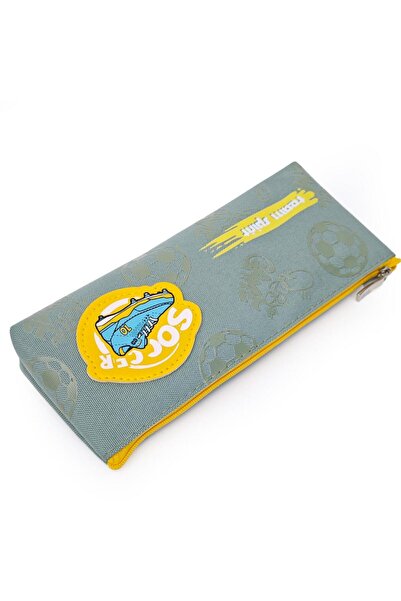 DNS Penar etui baieti pentru scoala, 1 fermoar, neechipat, Soccer, verde JS-6685