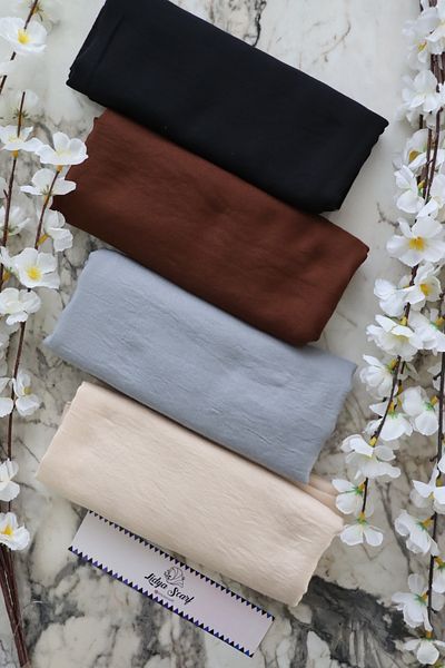 Lidya Şal Cotton Cashmere Shawl Comfortable Soft Textured