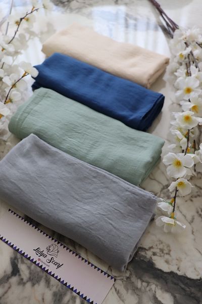 Lidya Şal Cotton Cashmere Shawl Comfortable Soft Textured