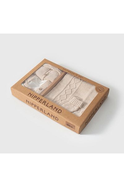 Nipperland 100% Organic Cotton Gots Safety Certified Knitwear Salopet Set of 5 Newborn 0-3Months