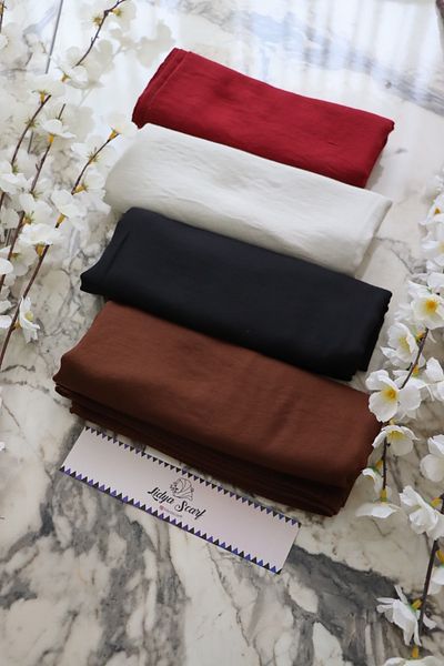 Lidya Şal Cotton Cashmere Shawl Comfortable Soft Textured
