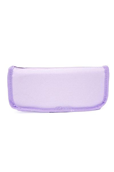 DNS Girls' pencil case for school children, with 2 zippers, 2 compartments, unequipped, purple 2007